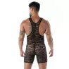 The fluid lace pocket open wrestling body black for men