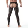 The fluid lace open legging black for men