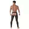 The new fluid lace open legging black from back