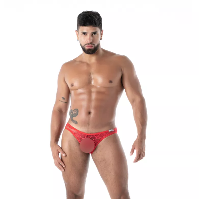 The Fluid Lace Minibriefs Red