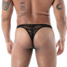 The fluid lace G thong black For men