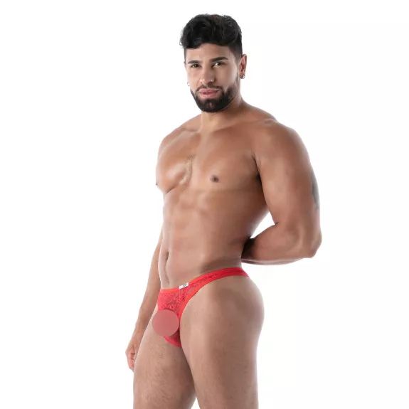 Fluid Lace G Thong Red