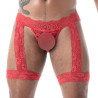 The fluid lace jock chaps red For men