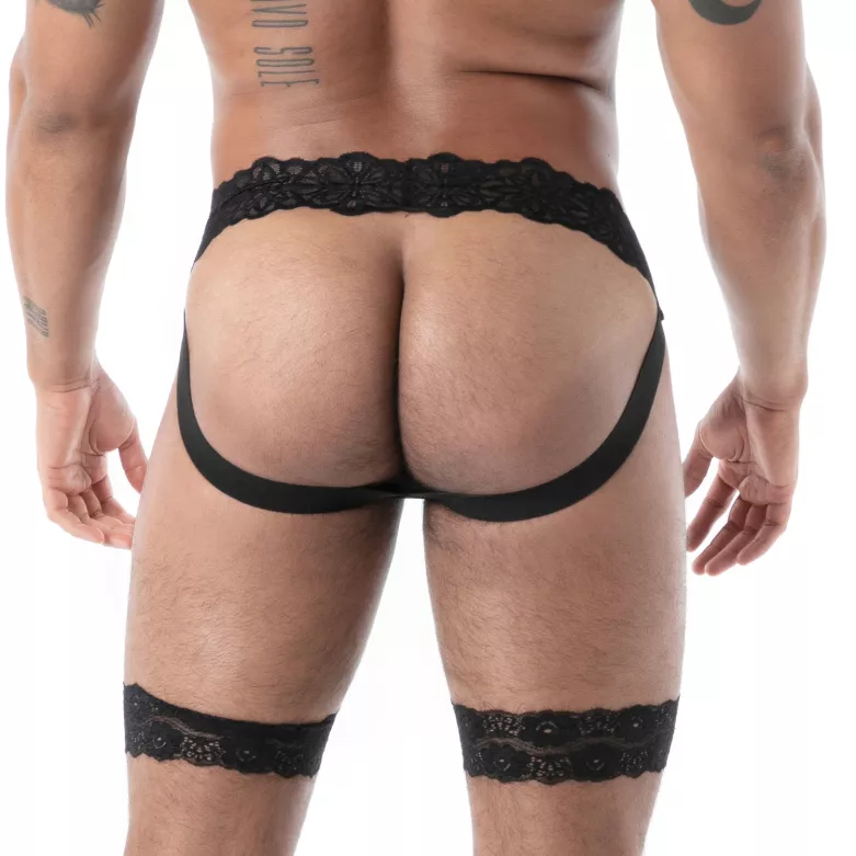 The new fluid lace jock chaps black by TOF Paris