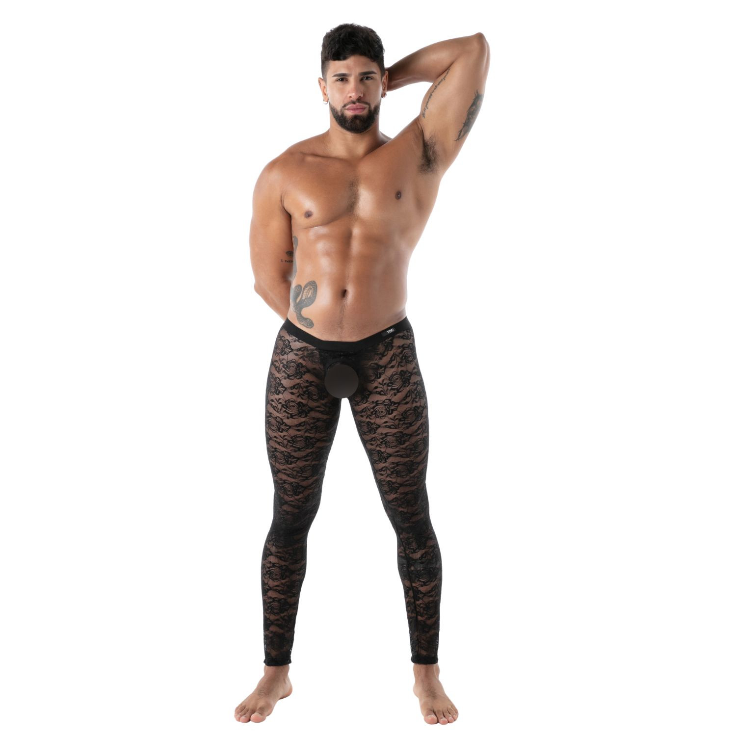Fluid Lace Open Legging Black