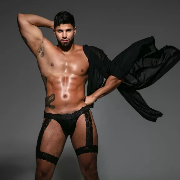 Jambières Chaps En Dentelle Fluide - Lingerie Sexy Homme