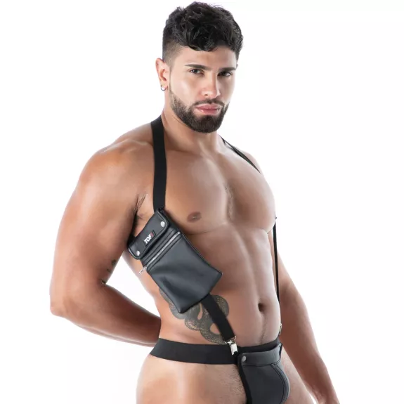 Neoprene Elastic Pocket Harness Black
