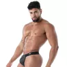 Neoprene Snap Thong Black