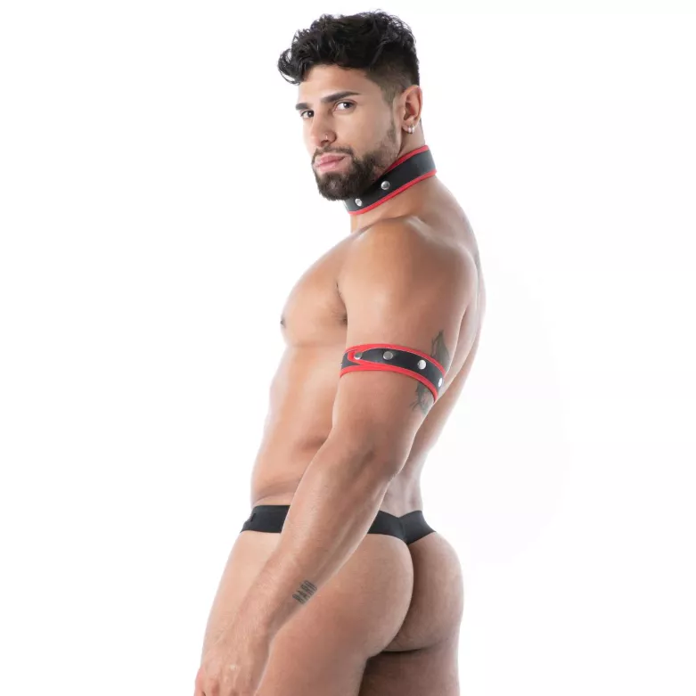 Neoprene Snap Thong Red