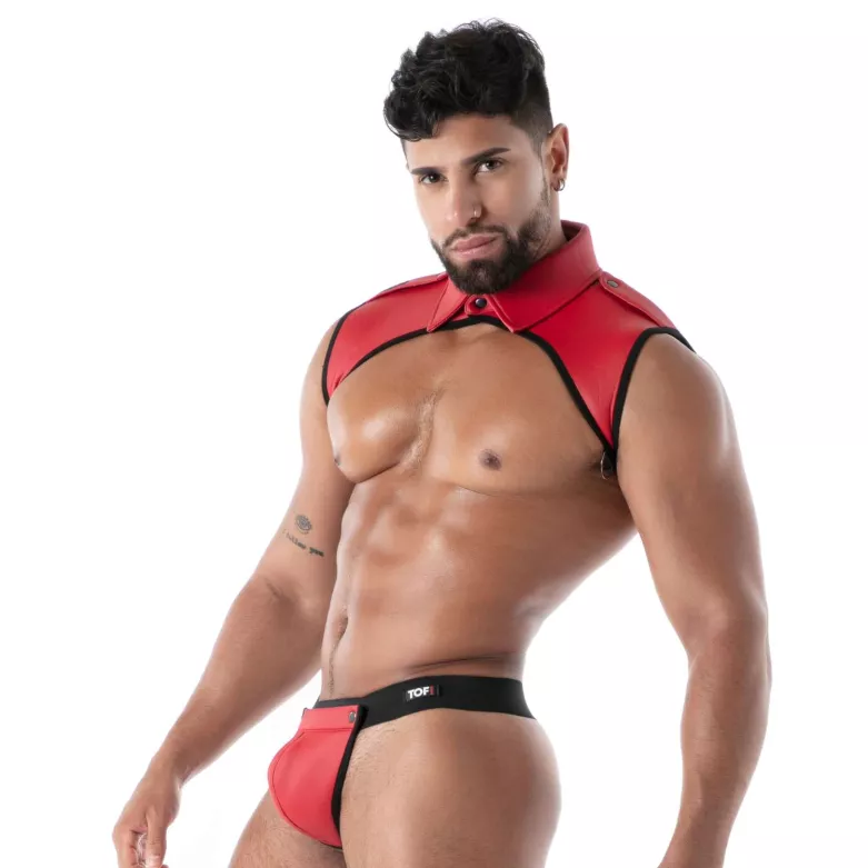 Neoprene Collar Shirt Harness Red