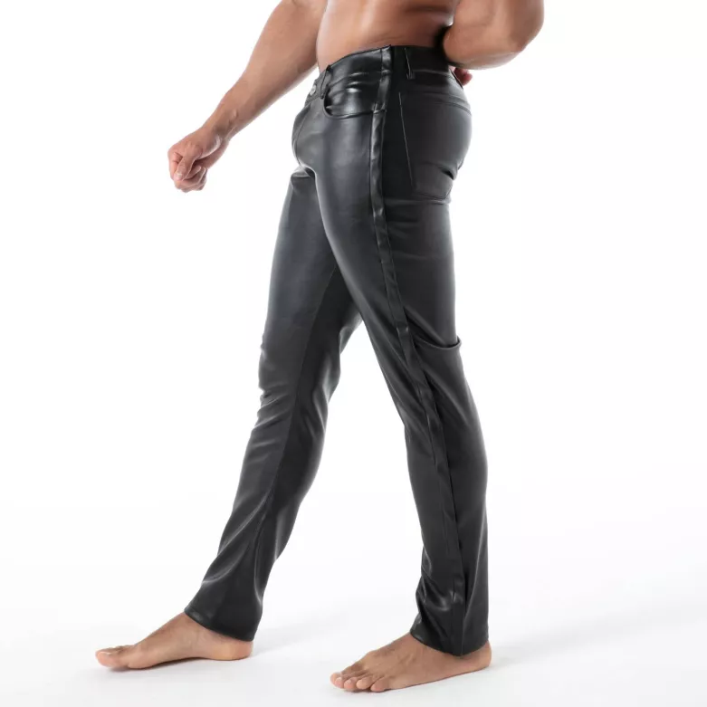 Pantalon Chippendale Effet Cuir | Strip Pants Sexy | TOF Paris