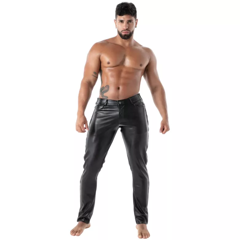 Pantalon Chippendale Effet Cuir | Strip Pants Sexy | TOF Paris