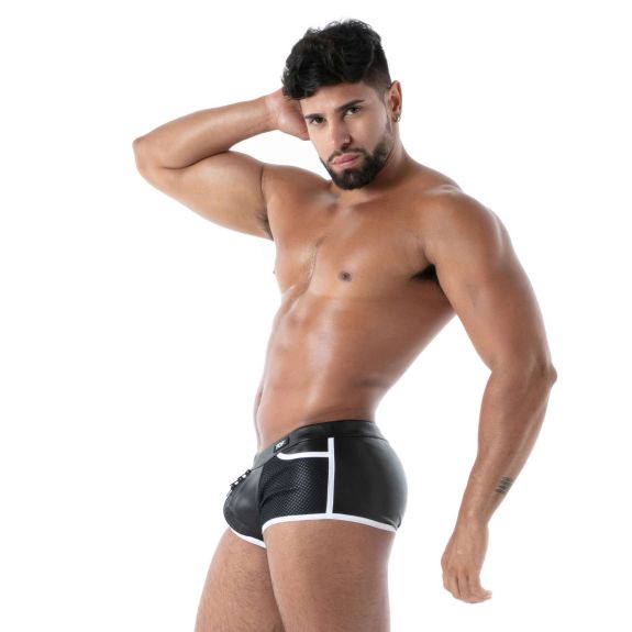 Kinky Full Zip Trunk Black White