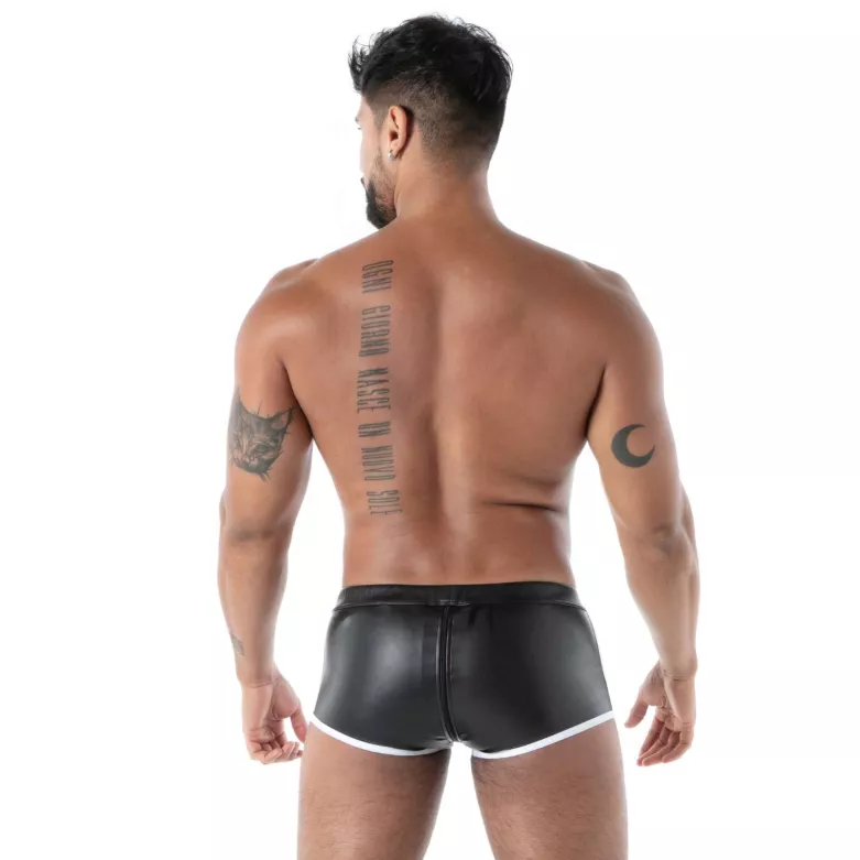 Kinky Full Zip Trunk Black White