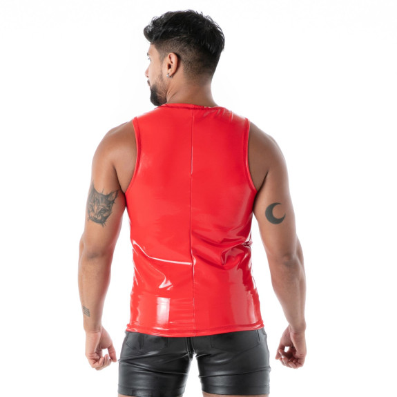 Débardeur Latex Seconde Peau Rouge