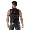 Black Second Skin Zip Latex Tank Top