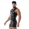 Débardeur Zippé Latex Seconde Peau Noir
