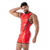 Body Zip Intégral en Latex Rouge