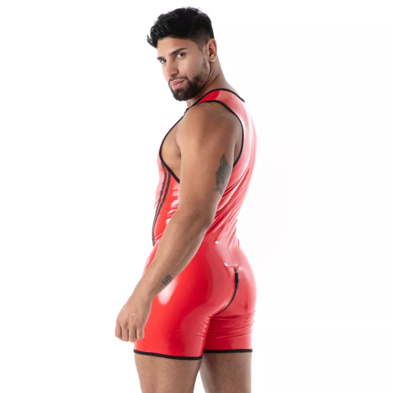 Body Zip en Latex Rouge