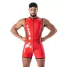 Latex Full Zip Body second skin red