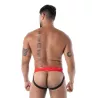 Jock Zippé en Latex Seconde Peau Rouge