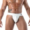 Jock Zippé en Latex Seconde Peau Blanc
