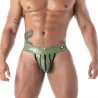 Zipped Jock Latex Second Skin Khaki