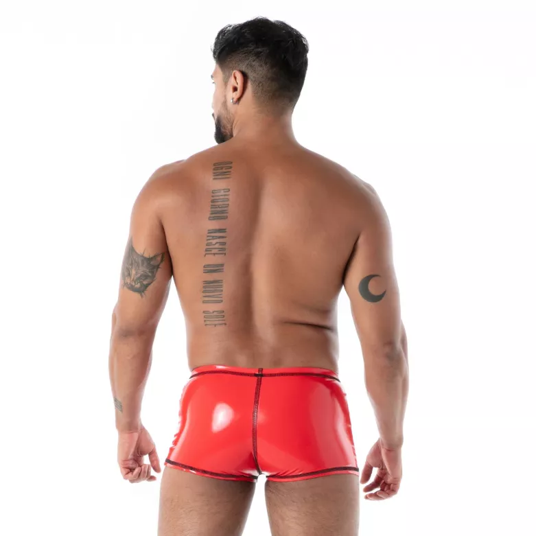 Boxer Latex Seconde Peau Rouge | Sexy Men’s Fetishwear | TOF Paris