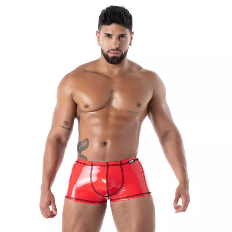 Boxer Latex Seconde Peau Rouge | Sexy Men’s Fetishwear | TOF Paris