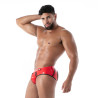 Slip Ouvert en Latex Seconde Peau Rouge – Sexy Men’s Underwear | TOF Paris