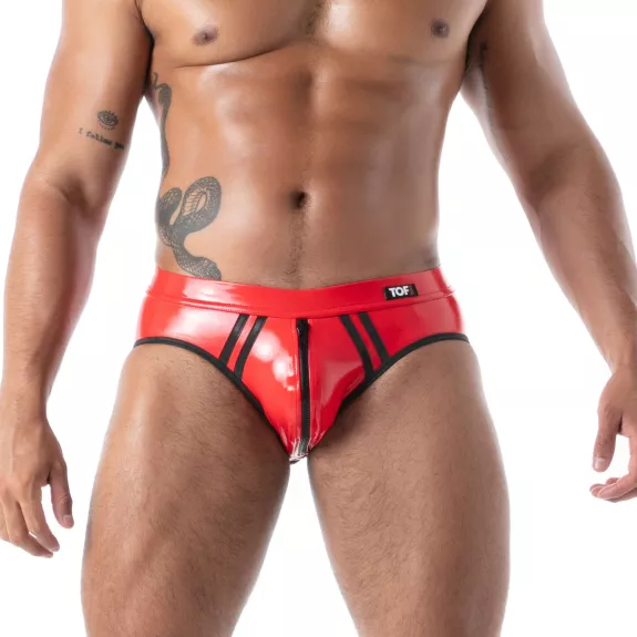 Slip Ouvert en Latex Seconde Peau Rouge