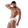 Slip Ouvert en Latex Seconde Peau Blanc | Sexy Men’s Underwear | TOF Paris