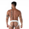Slip Ouvert en Latex Seconde Peau Blanc | Sexy Men’s Underwear | TOF Paris