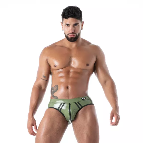 Bottomless Brief Latex Second Skin Khaki