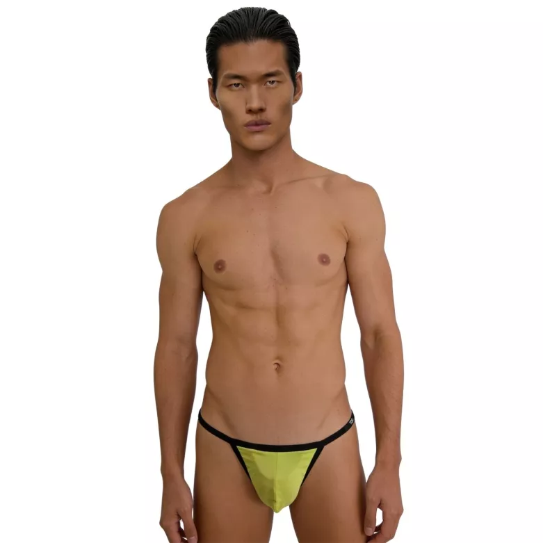 mini thong mood lime green from front