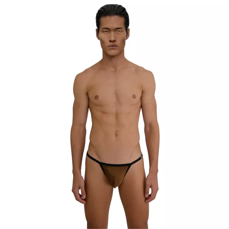 mini thong mood brown from front