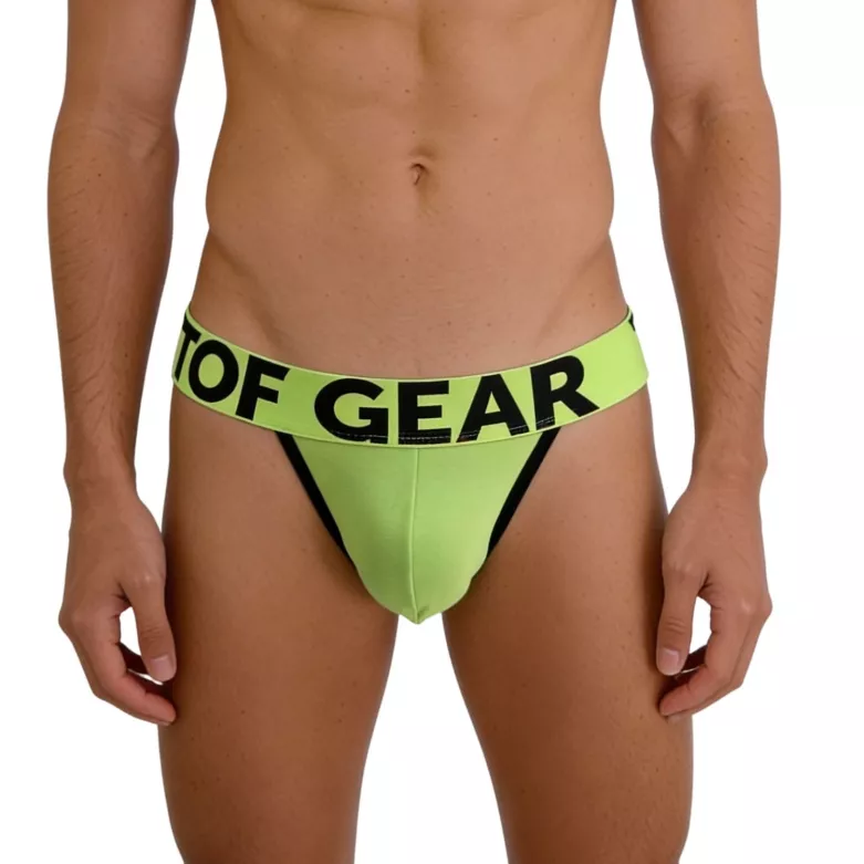 Jockstrap mood lime green zoom from front