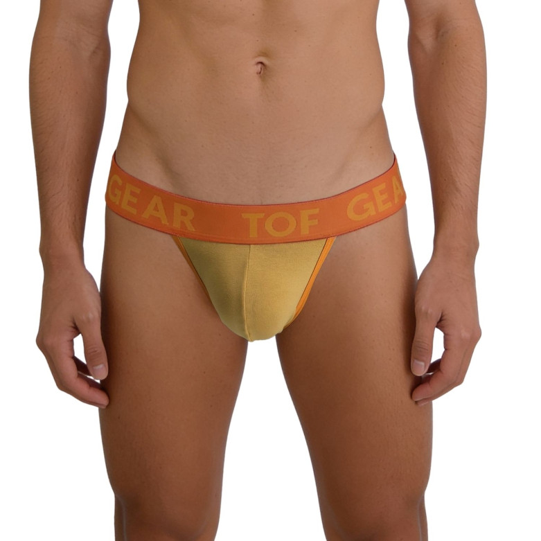 Jockstrap mood jaune zoomer de face