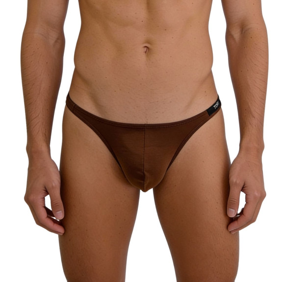 G thong mood brown zoom from front