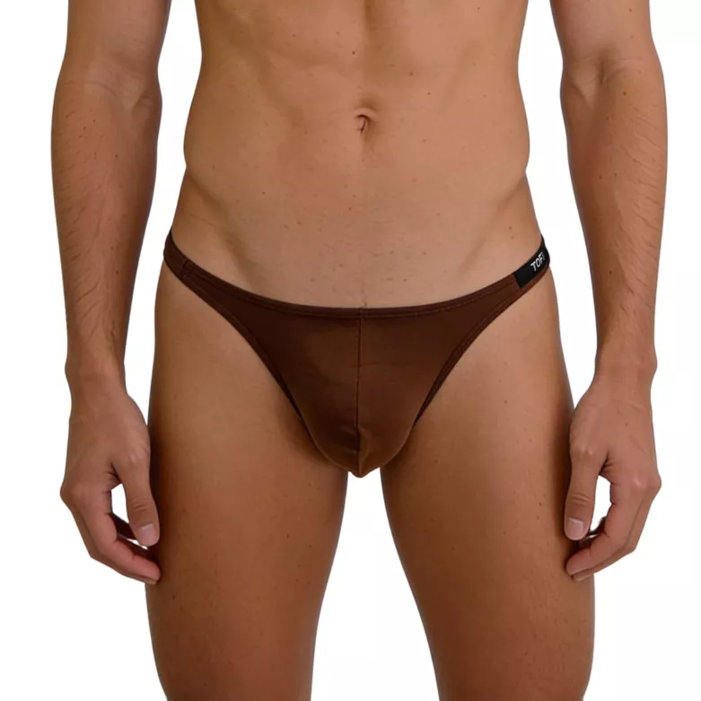 G thong mood brown zoom from front