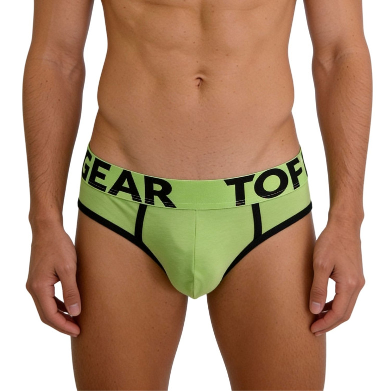 Brief mood lime green zoom from front