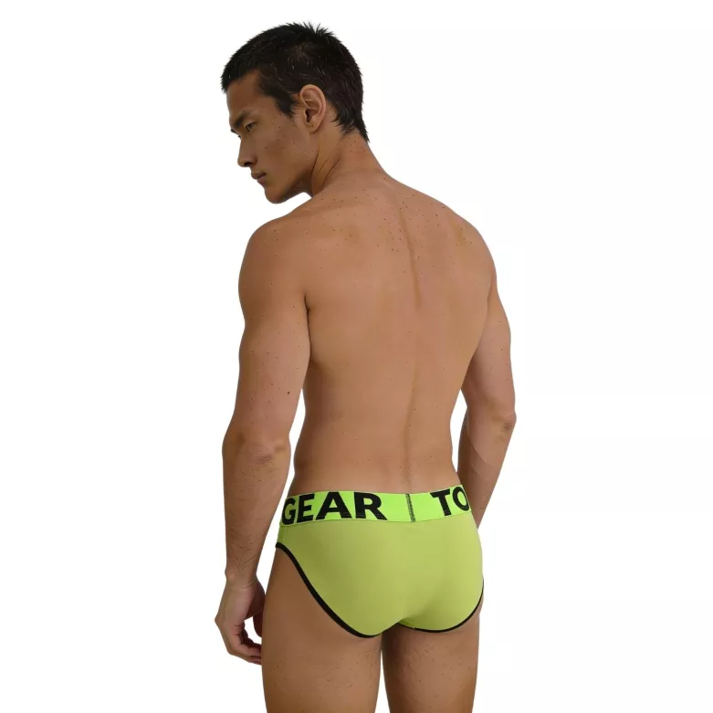 Brief mood lime green from back