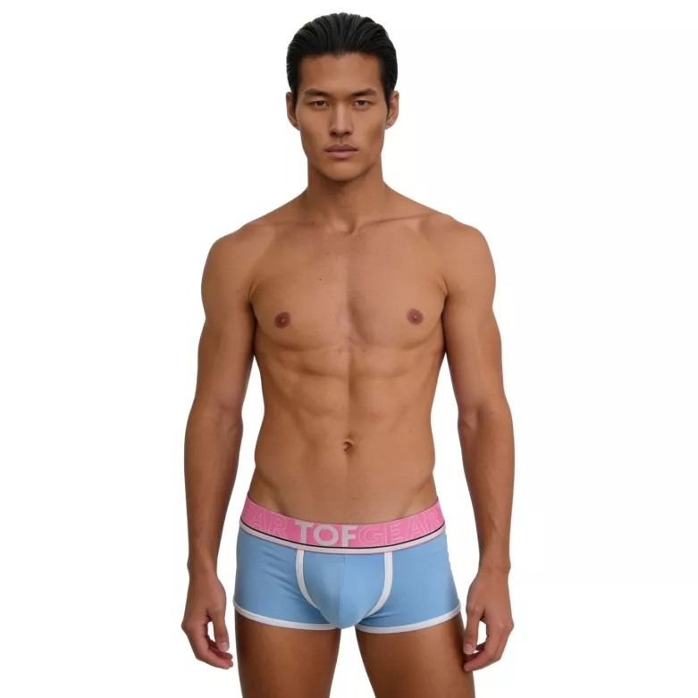 Boxer mood bleu bébé de face