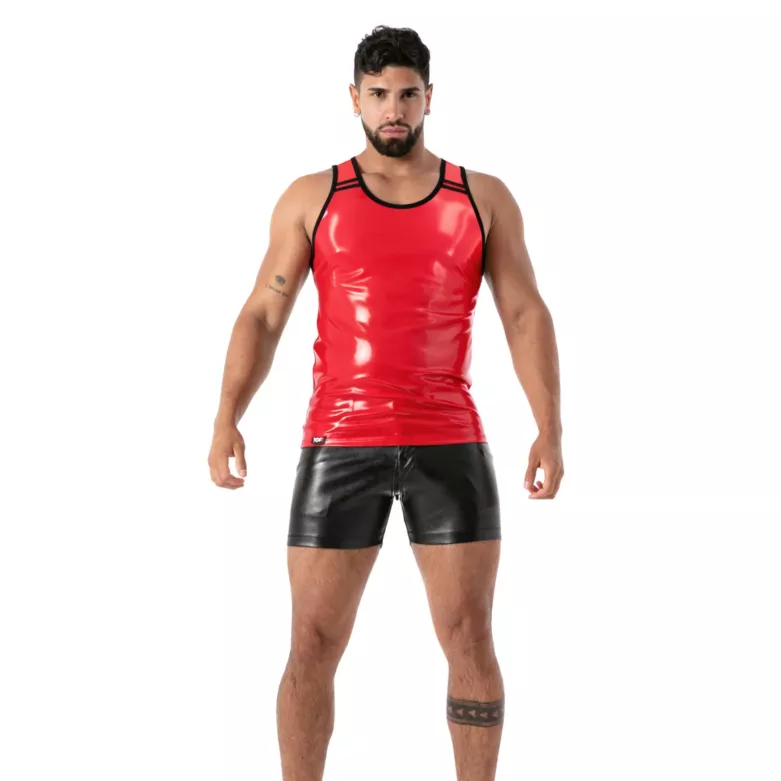 Débardeur Latex Seconde Peau Rouge