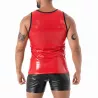 Débardeur Latex Seconde Peau Rouge De Dos