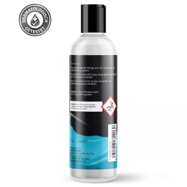 Back of the Latex Easy Glide Pure Feeling