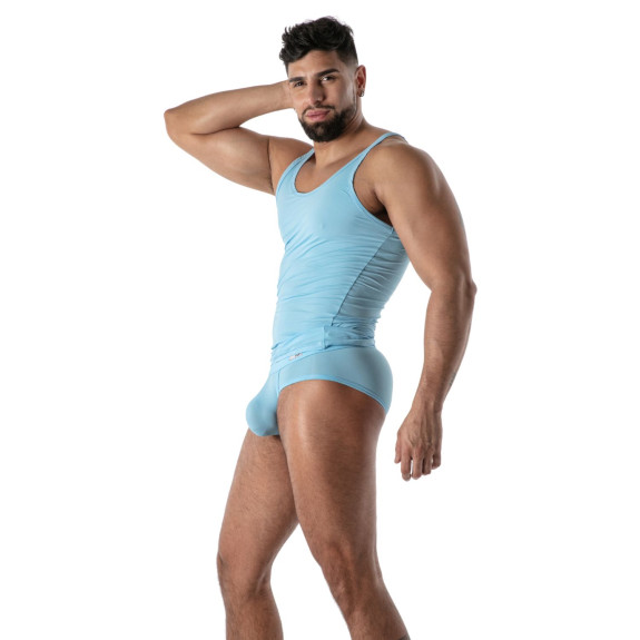 Débardeur en Microfibre Bleu Mon Amour