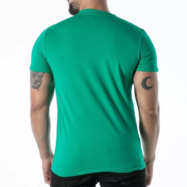 Colored V-Neck T-Shirt in Green - Men's Casual T-Shirts | TOF Paris