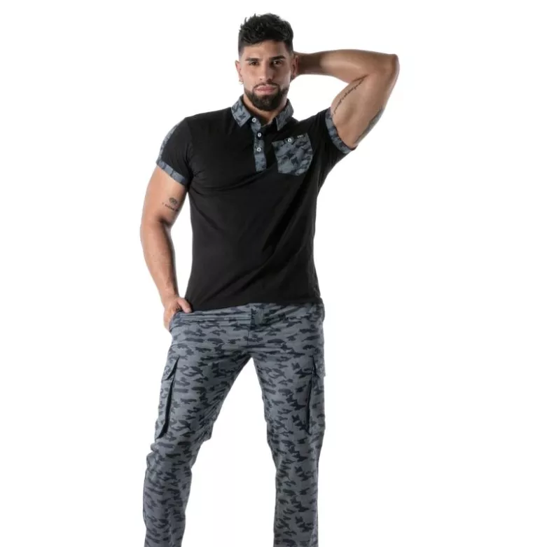 Camo Polo Black
