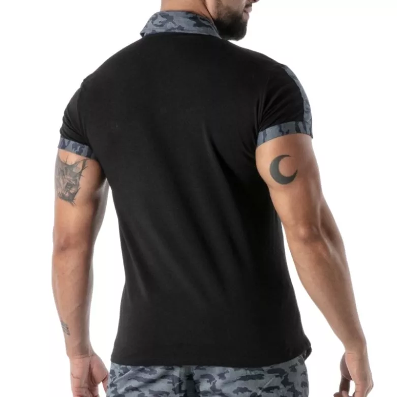 Polo Camo Noir